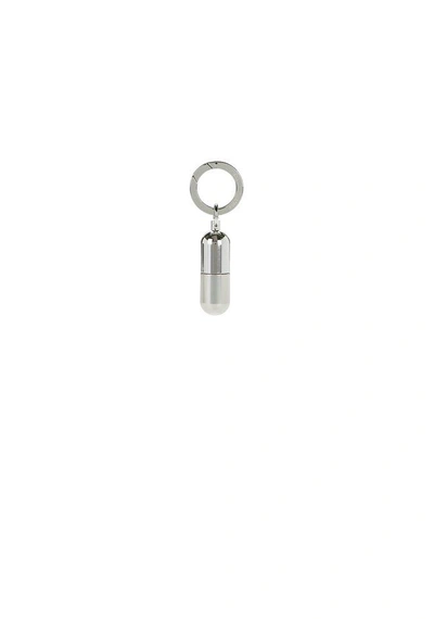 Shop Alexander Wang Pillcase Keychain In Silver