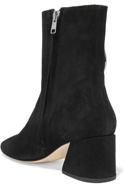 Shop Dorateymur Nizip Embellished Suede Ankle Boots In Black