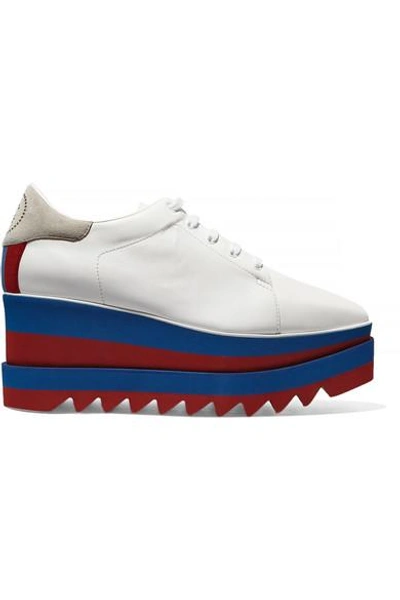 Shop Stella Mccartney Faux Leather Platform Brogues In White