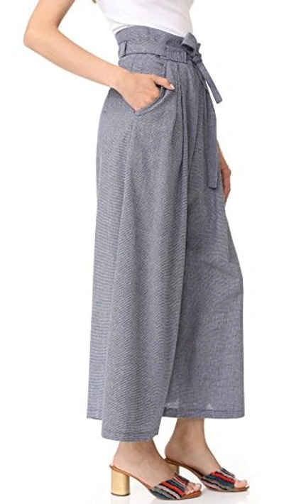 Shop Loup Suki Pants In Indigo Chambray