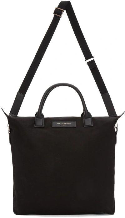 Shop Want Les Essentiels De La Vie Black Canvas O'hare Shopper Tote