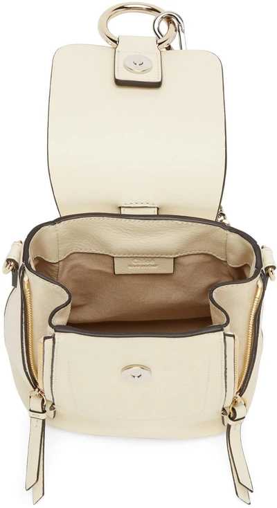 Shop Chloé Off-white Mini Faye Backpack
