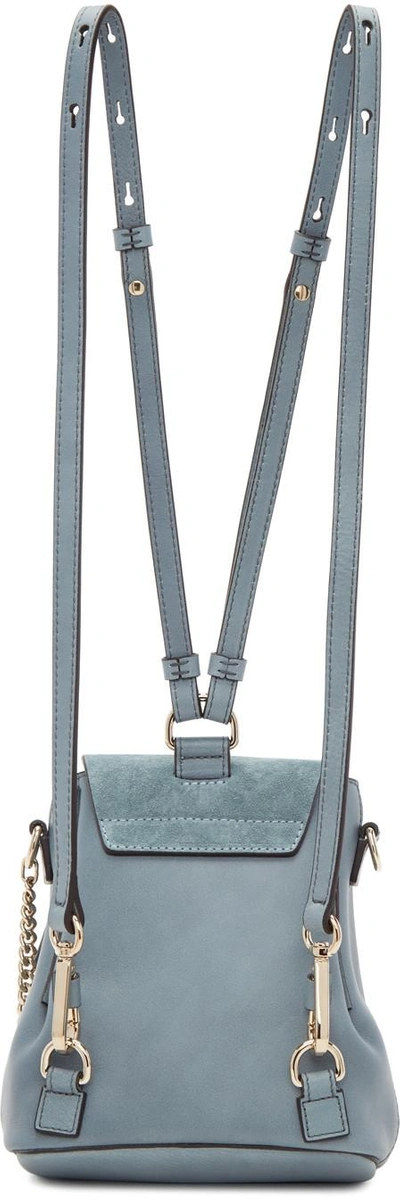 Shop Chloé Blue Mini Faye Backpack