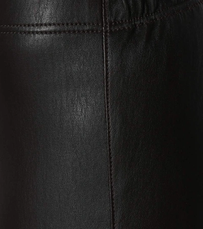 Shop Joseph Exclusive To Mytheresa.com – Leather Trousers In Dark Lrowe