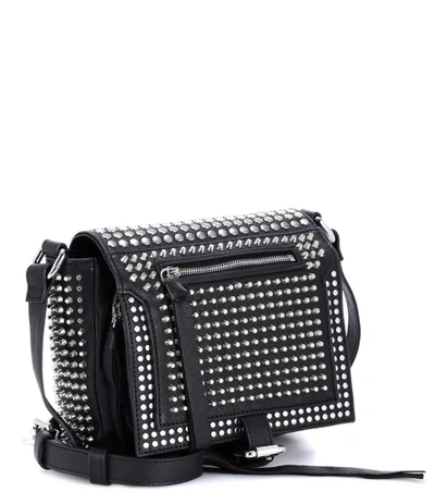 Shop Mcq By Alexander Mcqueen Loveless Mini Leather Shoulder Bag In Llack