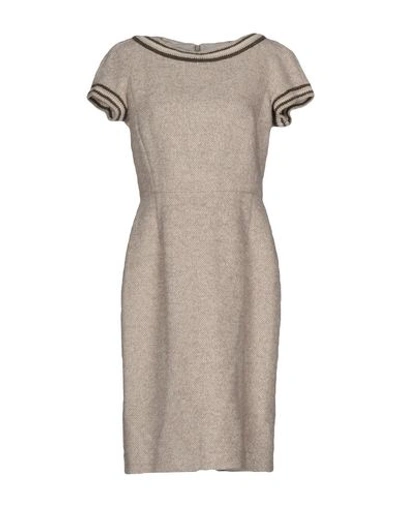 Paule Ka Knee-length Dresses In Dove Grey