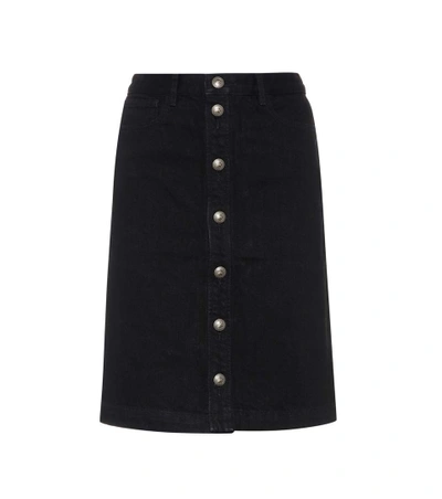 Shop Apc Therese Denim Skirt In Eoir