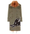 VALENTINO Shearling-lined parka coat