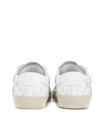 Shop Saint Laurent Sl/06 Court Classic Leather Sneakers In White