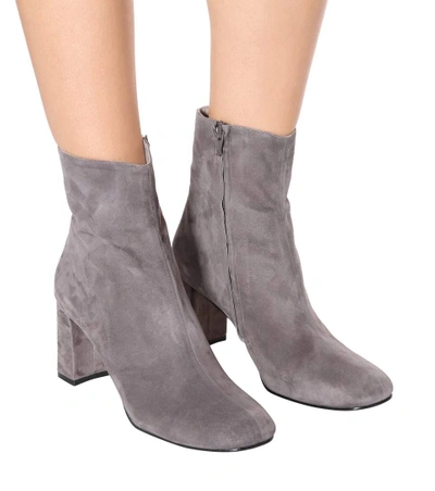 Shop Maryam Nassir Zadeh Agnes Suede Ankle Boots In Grey