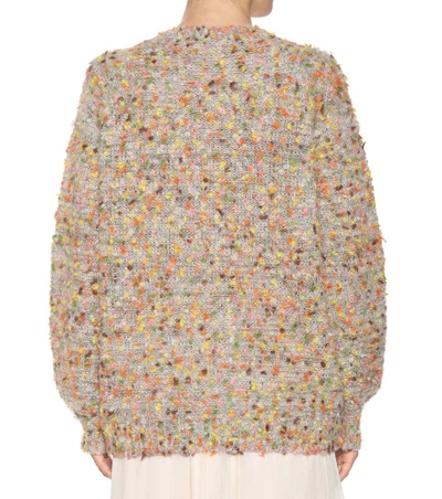 Shop Chloé Wool, Silk And Mohair-blend Sweater In Multicolor White