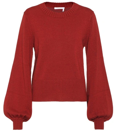 Chloé Cashmere Sweater In Gieger Red