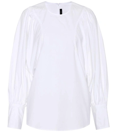 Joseph Flynn Blouse Sleeve Poplin Shirt In White