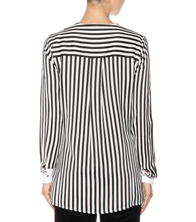 Shop Victoria Victoria Beckham Striped Top In Black