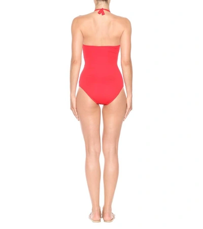 Shop Melissa Odabash Zanzibar One-piece Swimsuit In Red