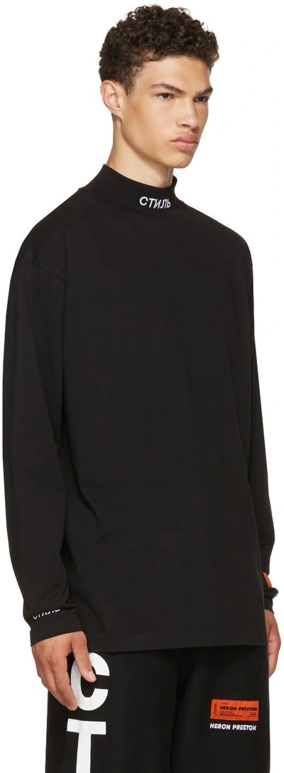 Heron Preston Black Turtleneck 'style' Long Sleeve T-shirt | ModeSens