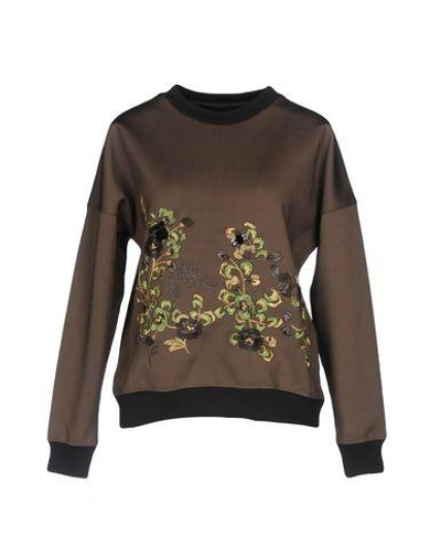 Shop Pinko Sweatshirt In Military Green