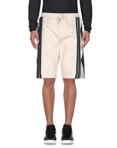 Shop Dolce & Gabbana Man Shorts & Bermuda Shorts Ivory Size 28 Cotton, Polyamide In White