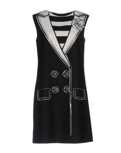 Shop Boutique Moschino Short Dress In 黑色