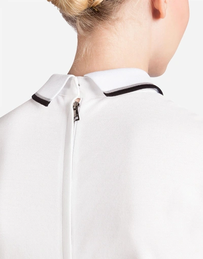 Shop Dolce & Gabbana Cotton Polo Shirt With Patch In White