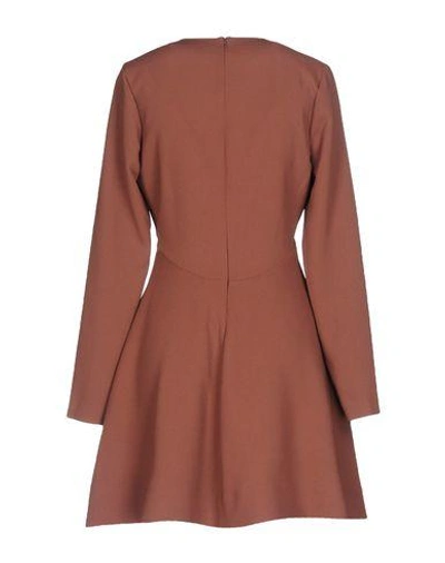 Shop Essentiel Antwerp Short Dress In Brown