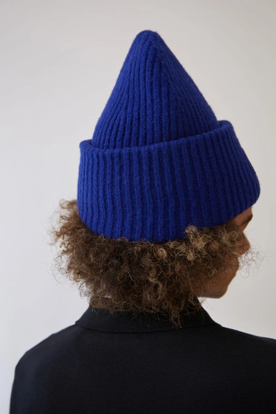 Shop Acne Studios Ribbed Beanie Hat Royal Blue