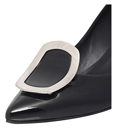 Shop Roger Vivier Sexy Choc Patent Leather Courts In Black