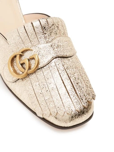 Marmont metallic laminate leather on sale slipper