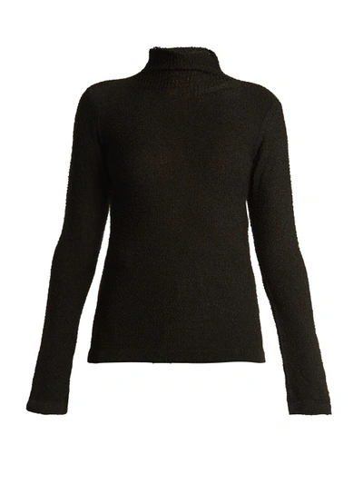 Rachel Comey Coerce Cut-out Back Bouclé-knit Top In Black