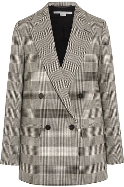 Shop Stella Mccartney Milly Prince Of Wales Checked Wool-blend Blazer