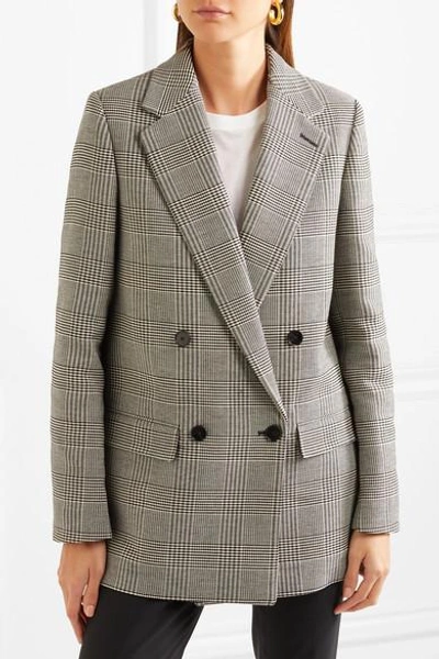 Shop Stella Mccartney Milly Prince Of Wales Checked Wool-blend Blazer