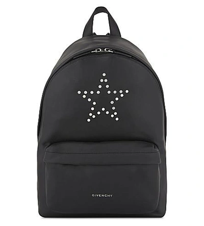 Shop Givenchy Star Leather Backpack In Black