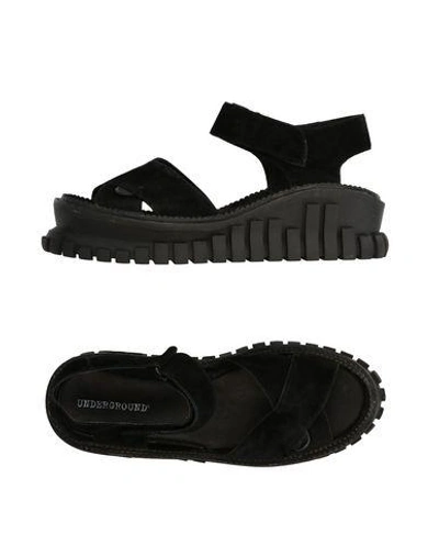 Shop Underground Sandals In Black