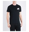 Moncler Cotton Jersey T-shirt W/ Logo Patch In Black