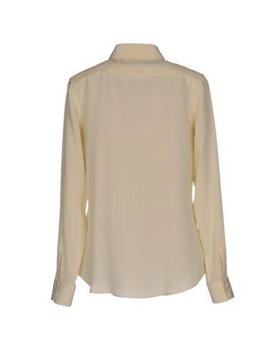 Shop Moschino Silk Shirts & Blouses In Beige