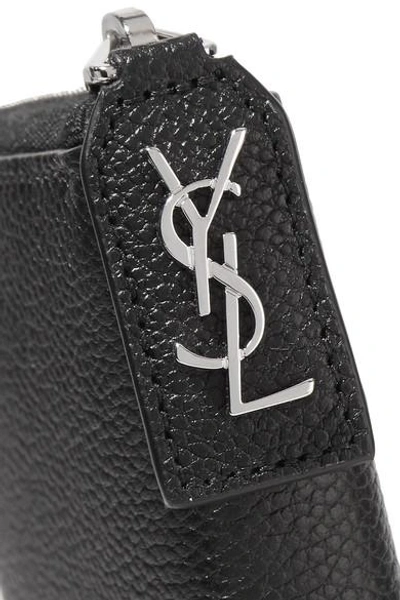Shop Saint Laurent Textured-leather Continental Wallet
