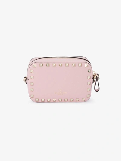 Shop Valentino Mini Pink Leather Rockstud Bag