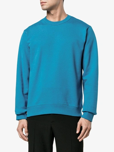 Shop Kenzo Logo Back Sweatshirt In Blue