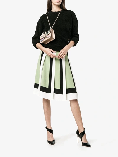 Shop Valentino Geometric Panelled Skirt