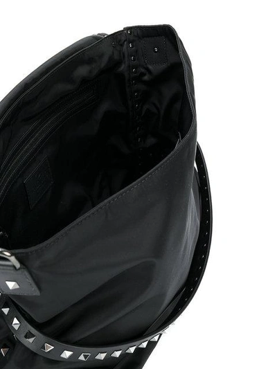 Shop Valentino Garavani Rockstud Messenger Bag In Black