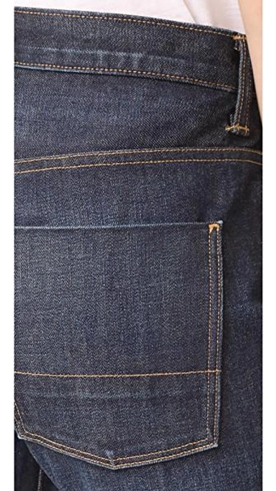 Shop Vince Union Slouch Released Hem Jeans In Dark Vintage Wash