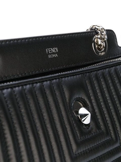 Shop Fendi Dotcom Click Shoulder Bag - Black