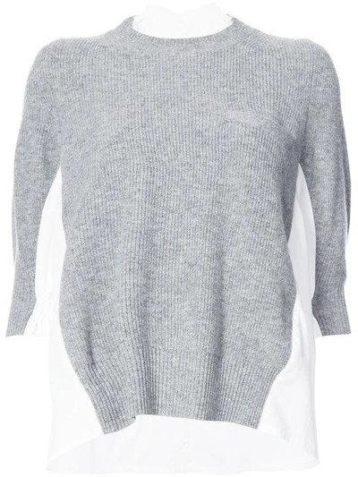 Shop Sacai Shirt Insert Sweater