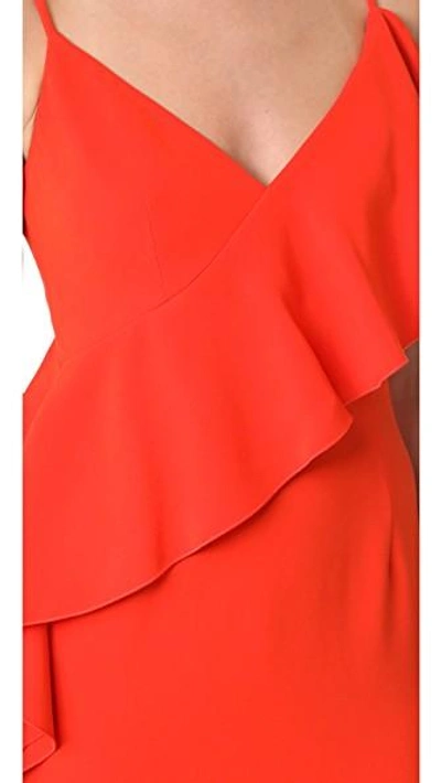 Shop Rachel Zoe Moore Gown In Dark Coral