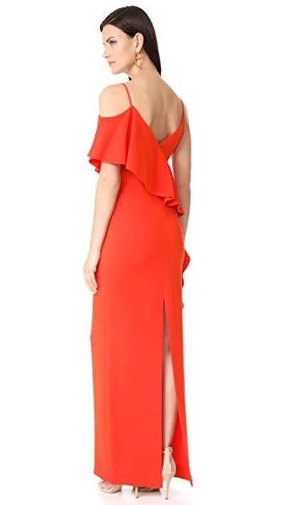 Shop Rachel Zoe Moore Gown In Dark Coral