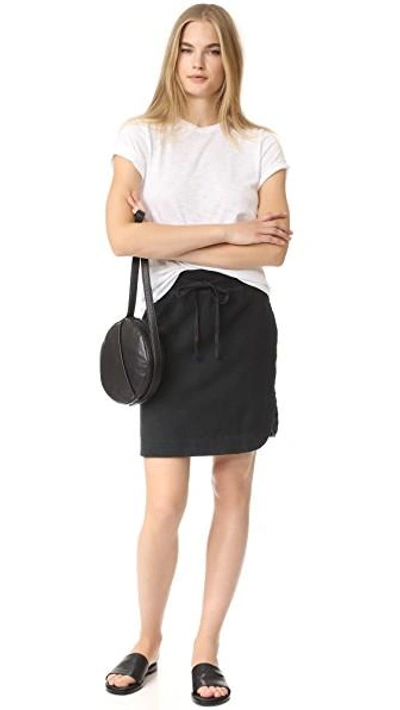 Shop James Perse Pull On Fleece Skirt In Carbon