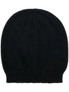 RICK OWENS RICK OWENS BEANIE - BLACK,RU17F8494KAI12182950