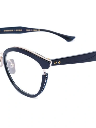 Shop Dita Eyewear Mikro Butterfly Frame Glasses In Blue