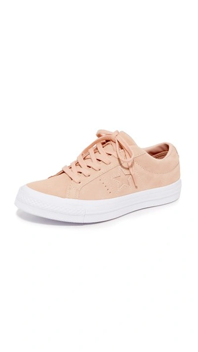 Converse One Star Ox Sneakers In Dust Pink/dust Pink/white