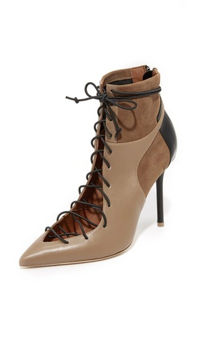 Malone Souliers Montana Leather-paneled Suede Ankle Boots In Brown